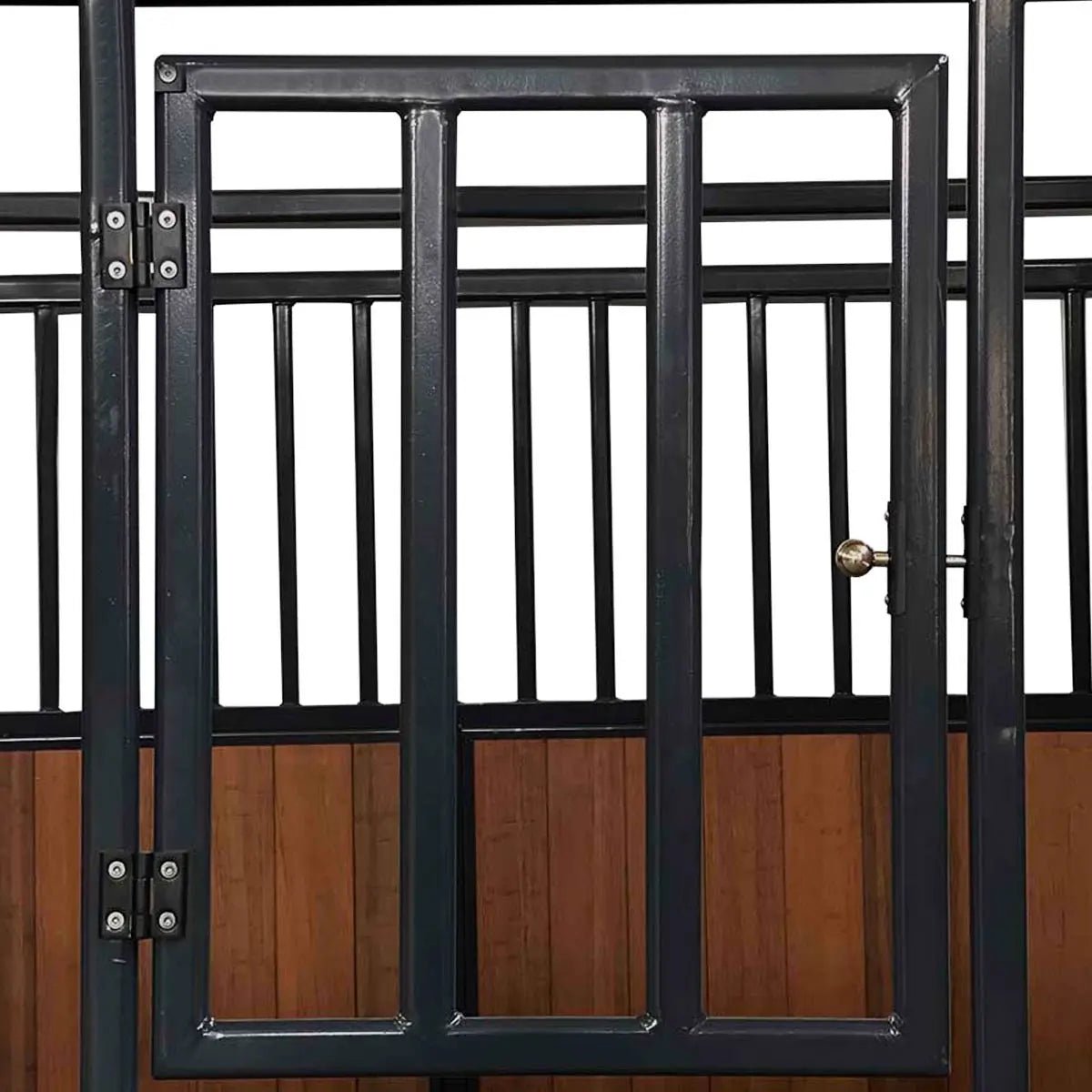 12’ Horse Stall Bamboo Panel, Vertical Bar Top, Front panel c/w Window/Feeder and Sliding Door, TMG-FHS13A or FHS13B