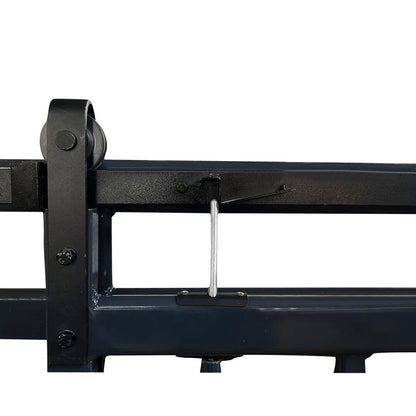 12’ Horse Stall Pine Lumber Panel, Vertical Bar Top & Wood-Filled Bottom, Front panel c/w Window/Feeder and Sliding Door, TMG-FHS12A and FHS12B