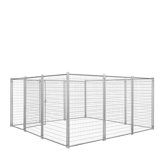 12’ x 12’ Galvanized Dog Kennel, Easy Assembly, Weather-Resistant, TMG-DCP12