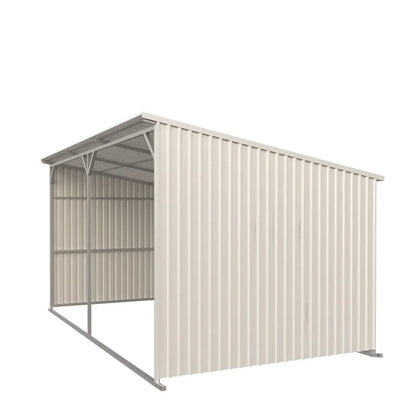 12’ x 20’ Galvanized Metal Livestock Shed, 240 Sq-Ft, 27 GA Corrugated Panels, Sliding Skid Mount, TMG-MS1220L