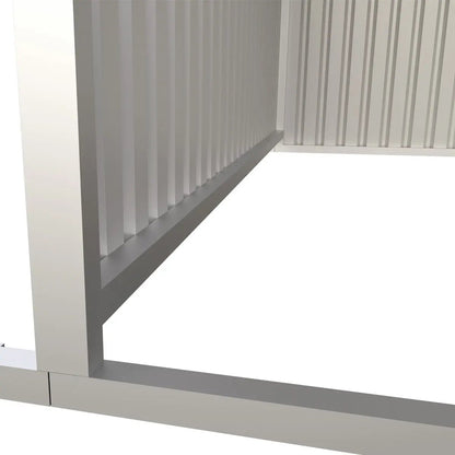 12’ x 20’ Galvanized Metal Livestock Shed, 240 Sq-Ft, 27 GA Corrugated Panels, Sliding Skid Mount, TMG-MS1220L