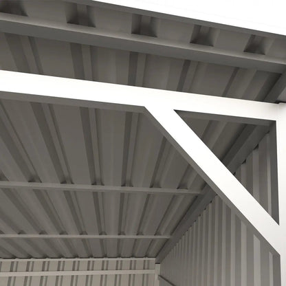 12’ x 20’ Galvanized Metal Livestock Shed, 240 Sq-Ft, 27 GA Corrugated Panels, Sliding Skid Mount, TMG-MS1220L