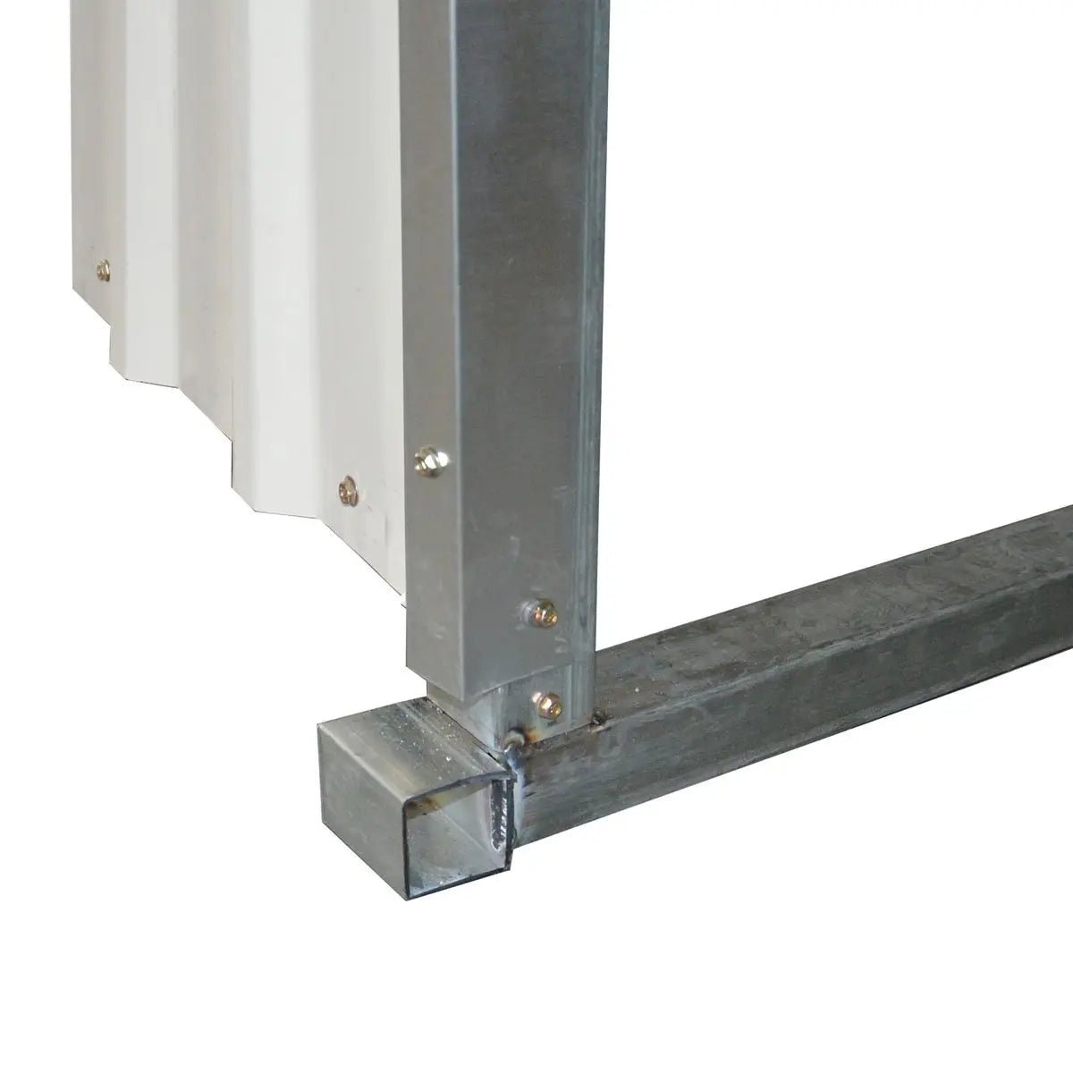 12’ x 20’ Galvanized Metal Livestock Shed, 240 Sq-Ft, 27 GA Corrugated Panels, Sliding Skid Mount, TMG-MS1220L