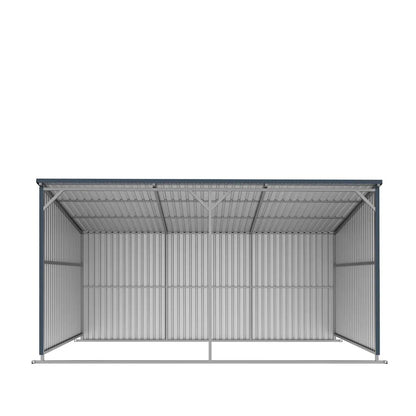 12’ x 20’ Galvanized Metal Livestock Shed, 240 Sq-Ft, 27 GA Corrugated Panels, Sliding Skid Mount, TMG-MSL1220