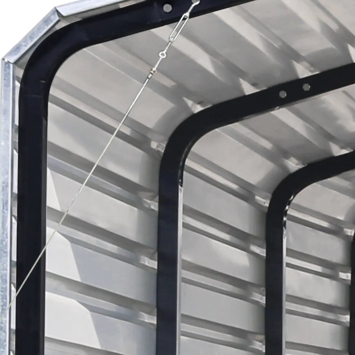 12’ x 20’ Metal Shed Carport with 8’ Enclosed Sidewalls, TMG-MSC1220F