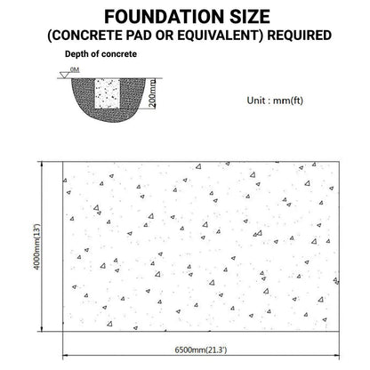 12’ x 20’ Metal Shed Carport with 8’ Open Sidewalls, TMG-MSC1220