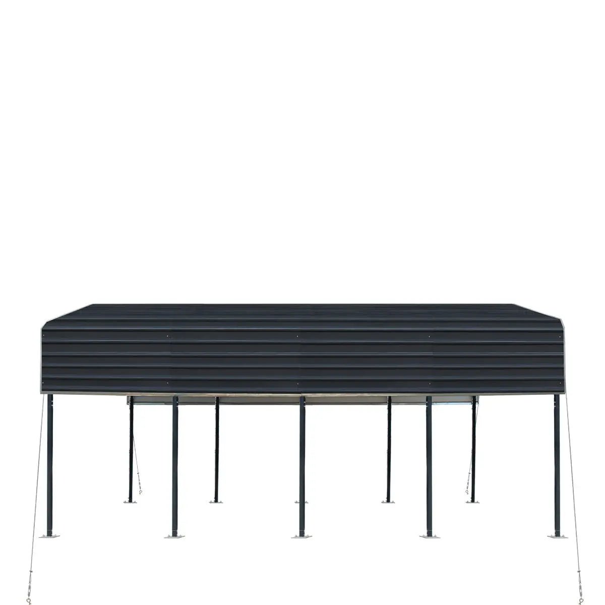 12’ x 20’ Metal Shed Carport with 8’ Open Sidewalls, TMG-MSC1220