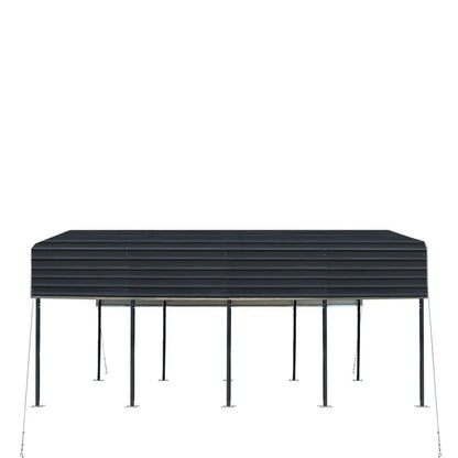 12’ x 20’ Metal Shed Carport with 8’ Open Sidewalls, TMG-MSC1220