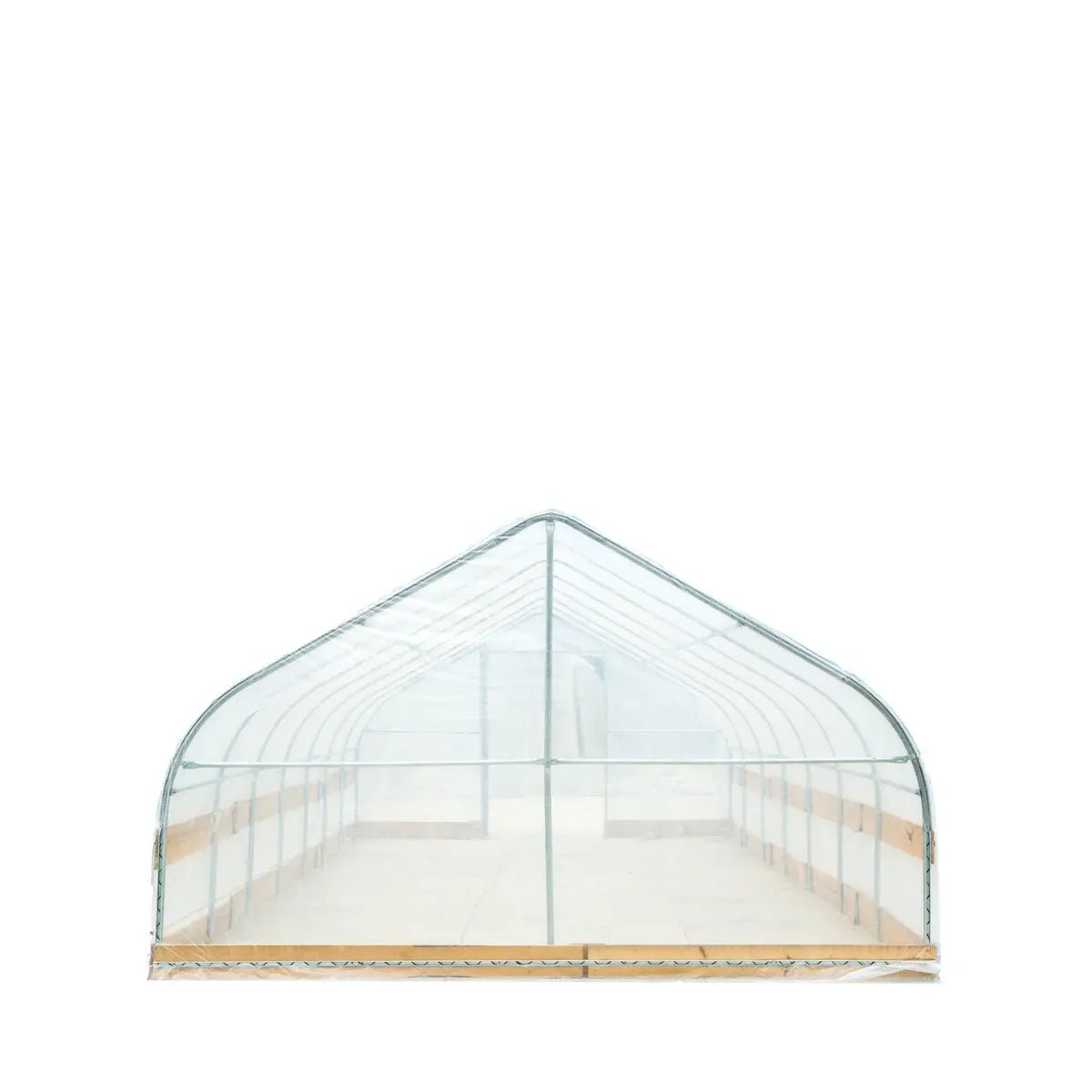 12’ x 20’ Tunnel Greenhouse Grow Tent w/6 Mil Clear EVA Plastic Film, Cold Frame, Hand Crank Roll-Up Sides, Peak Ceiling Roof, TMG-GH1220