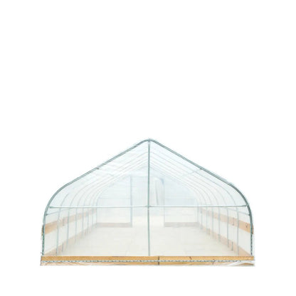 12’ x 20’ Tunnel Greenhouse Grow Tent w/6 Mil Clear EVA Plastic Film, Cold Frame, Hand Crank Roll-Up Sides, Peak Ceiling Roof, TMG-GH1220