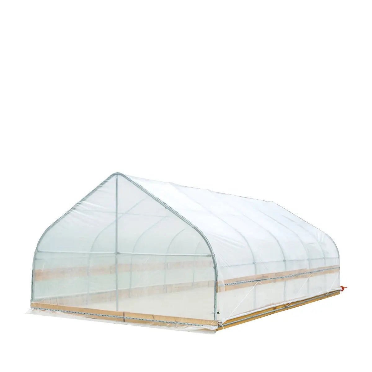 12’ x 20’ Tunnel Greenhouse Grow Tent w/6 Mil Clear EVA Plastic Film, Cold Frame, Hand Crank Roll-Up Sides, Peak Ceiling Roof, TMG-GH1220