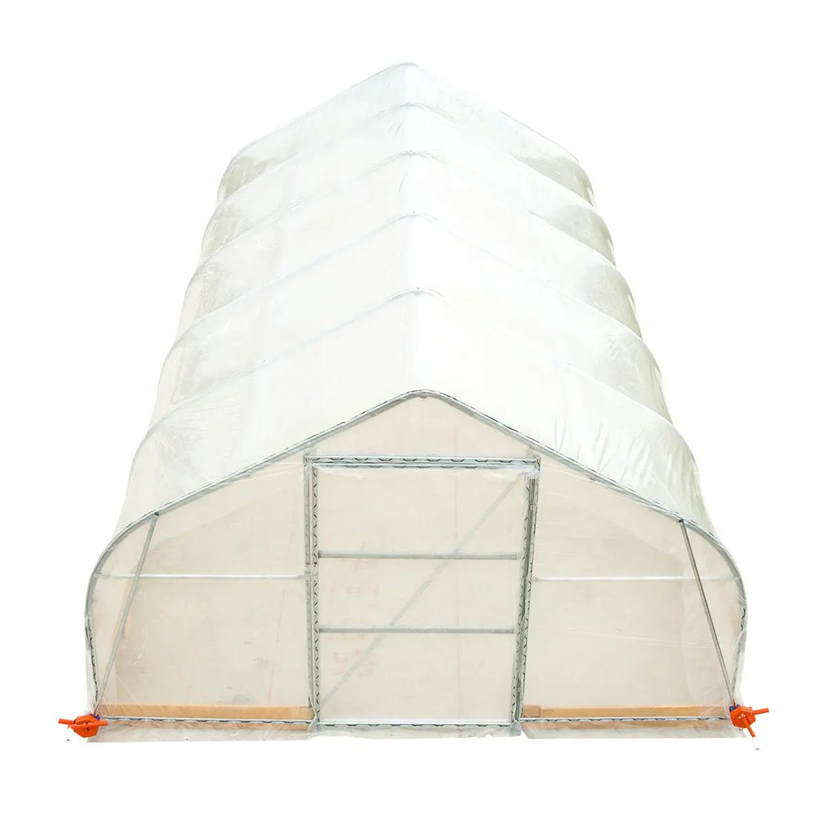 12’ x 20’ Tunnel Greenhouse Grow Tent w/6 Mil Clear EVA Plastic Film, Cold Frame, Hand Crank Roll-Up Sides, Peak Ceiling Roof, TMG-GH1220