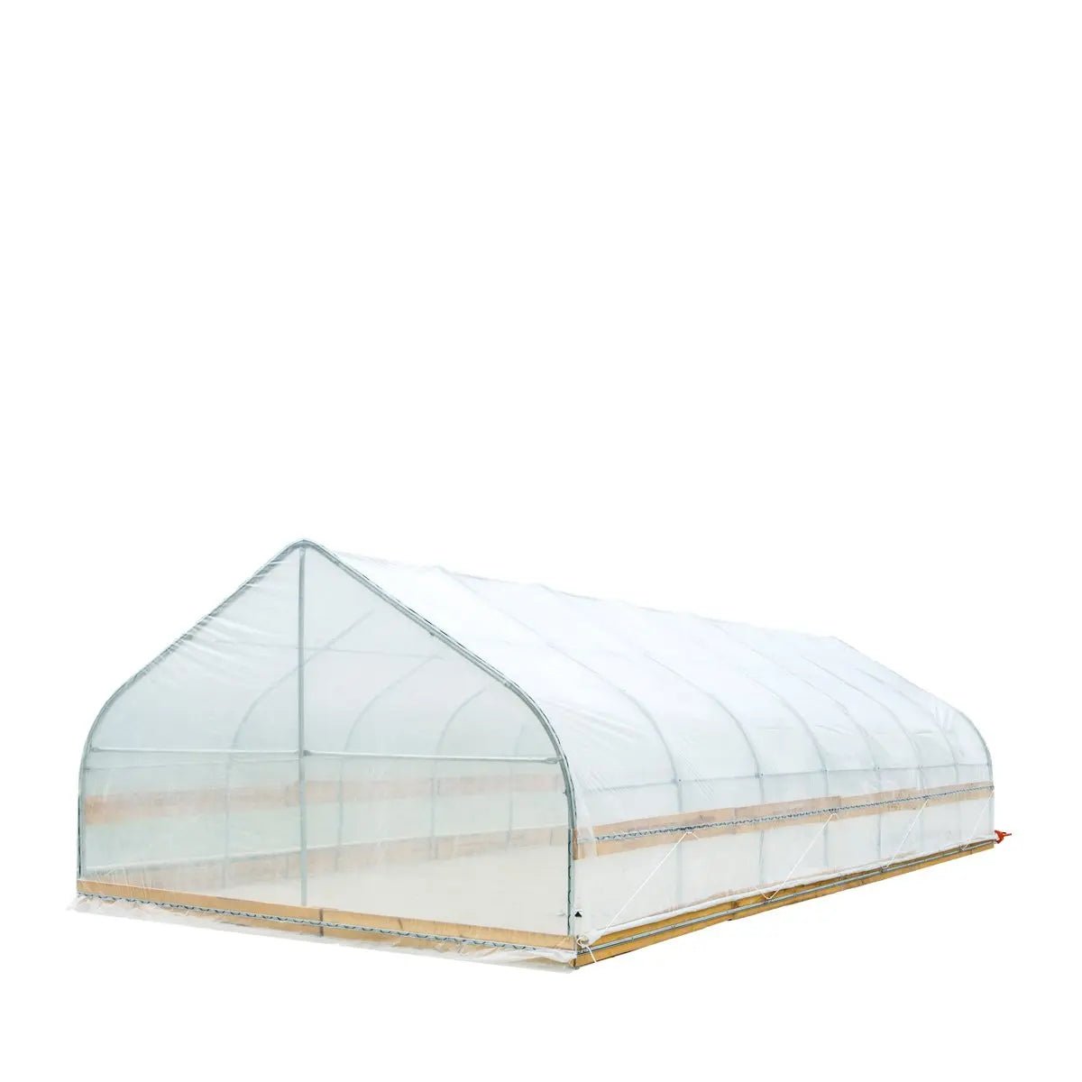 12’ x 30’ Tunnel Greenhouse Grow Tent w/6 Mil Clear EVA Plastic Film, Cold Frame, Hand Crank Roll-Up Sides, Peak Ceiling Roof, TMG-GH1230