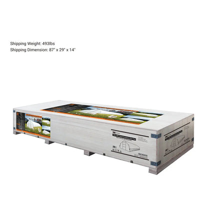 12’ x 40’ Tunnel Greenhouse Grow Tent w/6 Mil Clear EVA Plastic Film, Cold Frame, Hand Crank Roll-Up Sides, Peak Ceiling Roof, TMG-GH1240