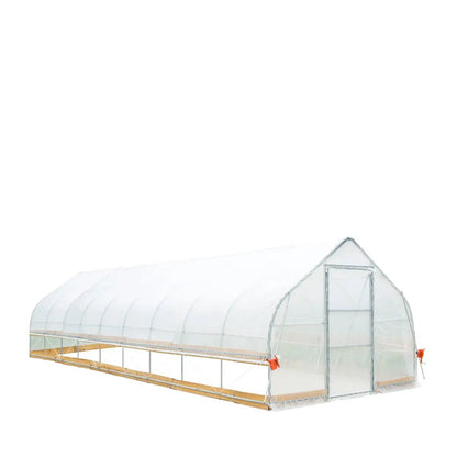 12’ x 40’ Tunnel Greenhouse Grow Tent w/6 Mil Clear EVA Plastic Film, Cold Frame, Hand Crank Roll-Up Sides, Peak Ceiling Roof, TMG-GH1240
