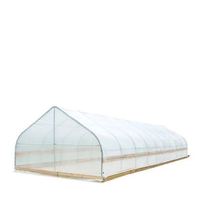 12’ x 40’ Tunnel Greenhouse Grow Tent w/6 Mil Clear EVA Plastic Film, Cold Frame, Hand Crank Roll-Up Sides, Peak Ceiling Roof, TMG-GH1240