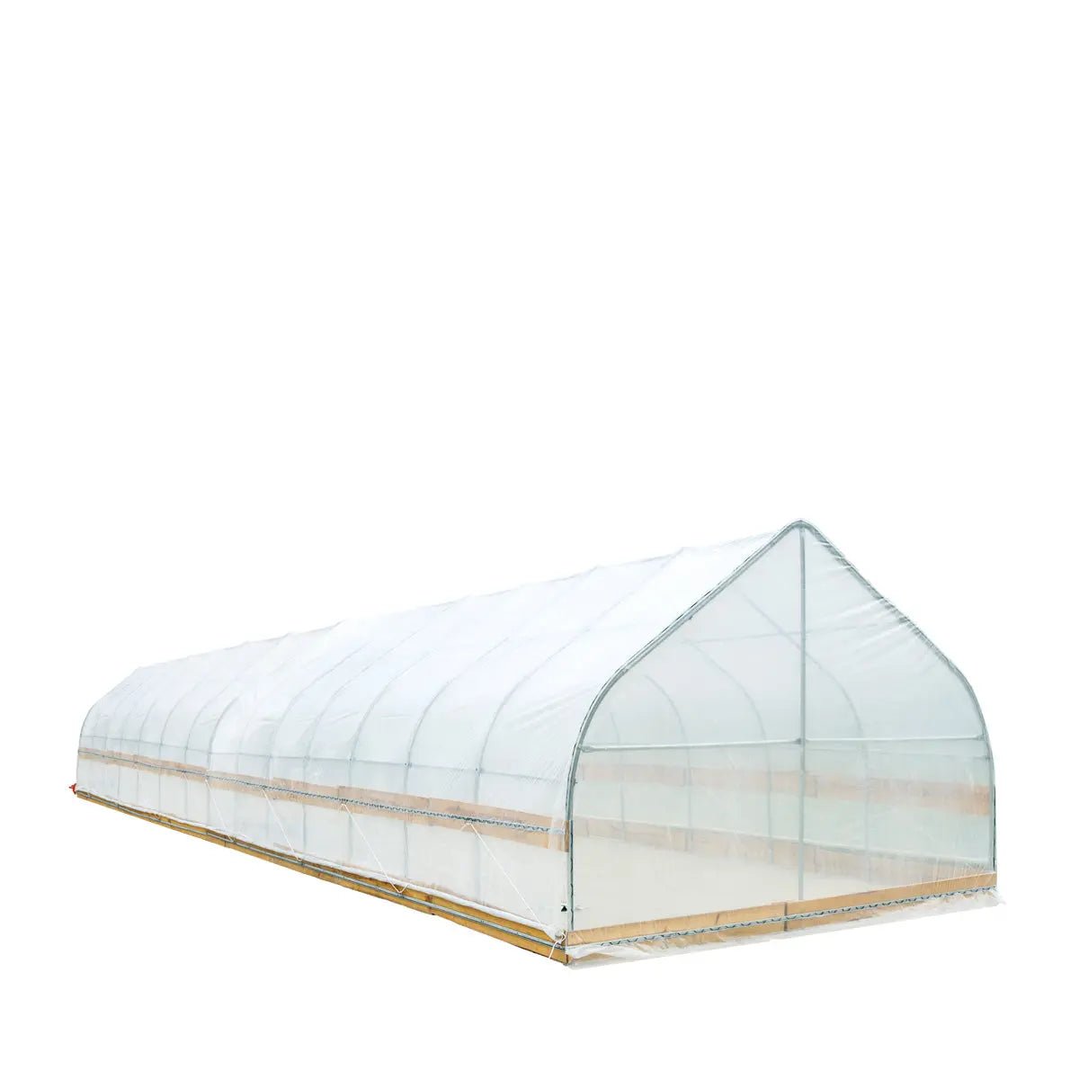 12’ x 60’ Tunnel Greenhouse Grow Tent w/6 Mil Clear EVA Plastic Film, Cold Frame, Hand Crank Roll-Up Sides, Peak Ceiling Roof, TMG-GH1260