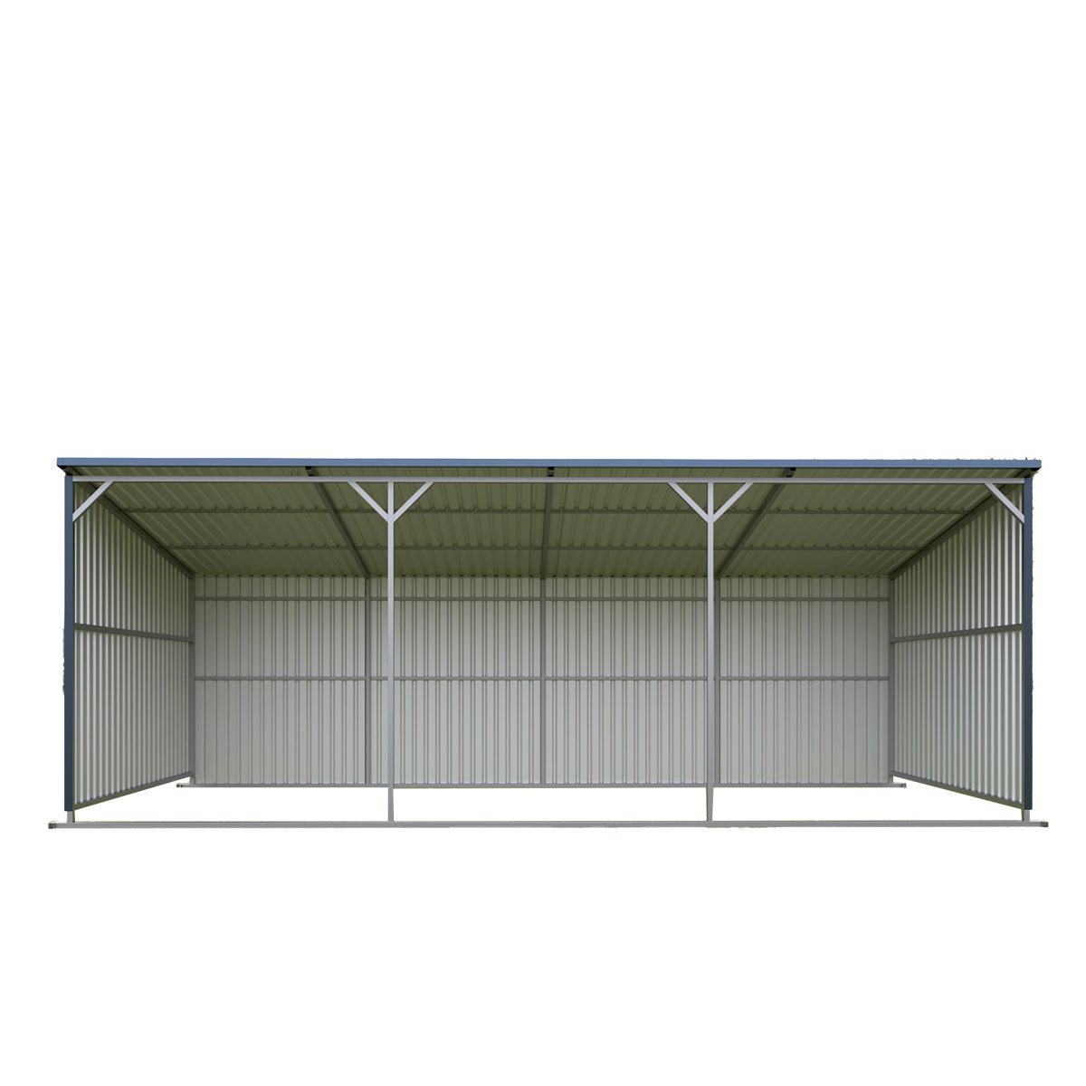 12′ x 27′ Horse Run-In Shed with Portable Skid Mount and Wide Front Opening for Livestock Shelter, TMG-MSL1227(Previously TMG-MSL2712)