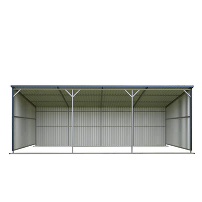 12′ x 27′ Horse Run-In Shed with Portable Skid Mount and Wide Front Opening for Livestock Shelter, TMG-MSL1227(Previously TMG-MSL2712)