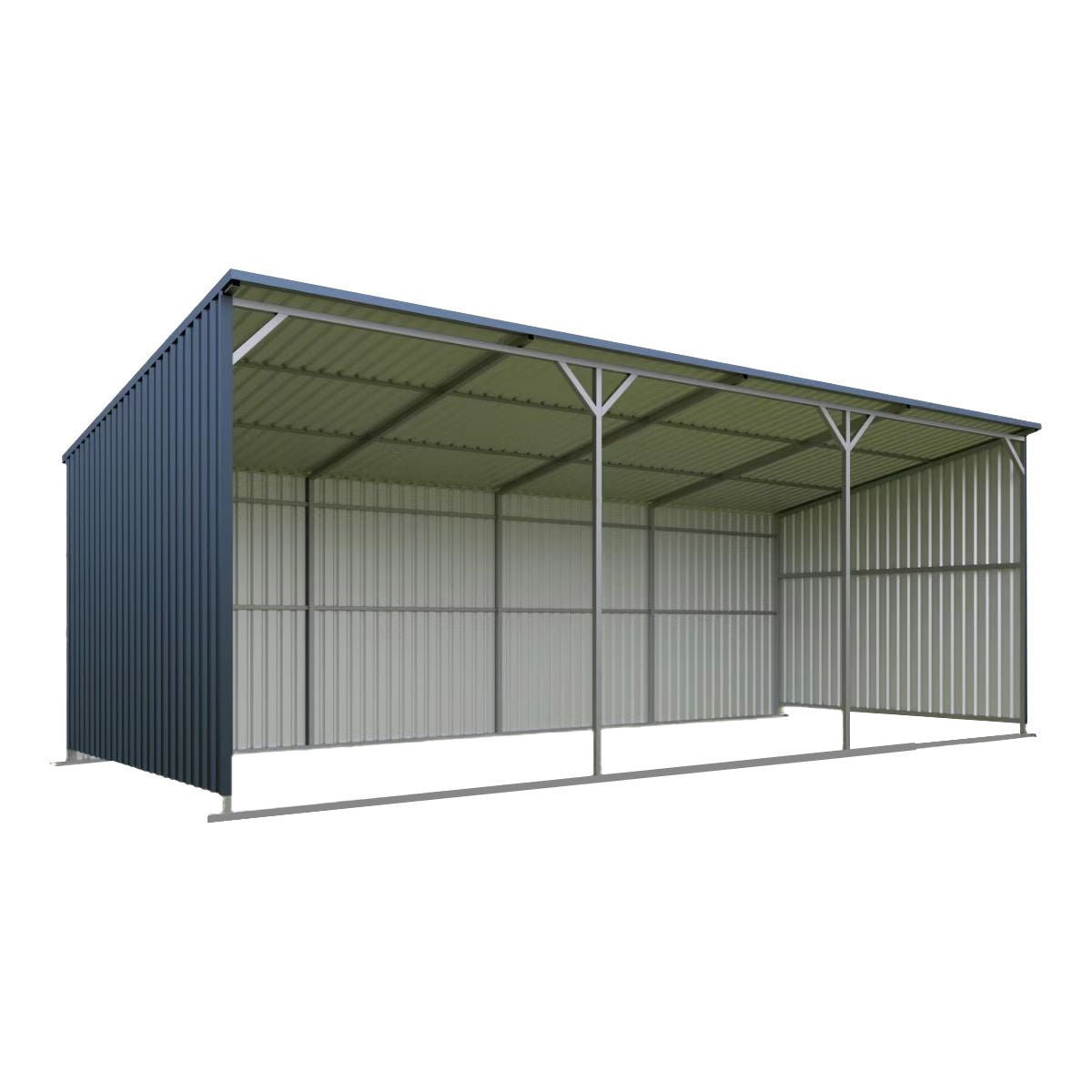 12′ x 27′ Horse Run-In Shed with Portable Skid Mount and Wide Front Opening for Livestock Shelter, TMG-MSL1227(Previously TMG-MSL2712)