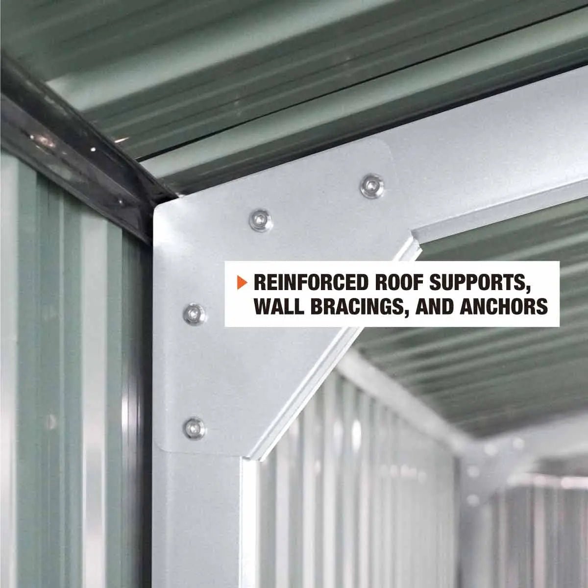 13’ x 20’ Metal Garage Shed with Double Front Doors, 7’9″ Peak Height, Side Entry Door, 240 Sq-Ft Floor Space, TMG-MS1320A