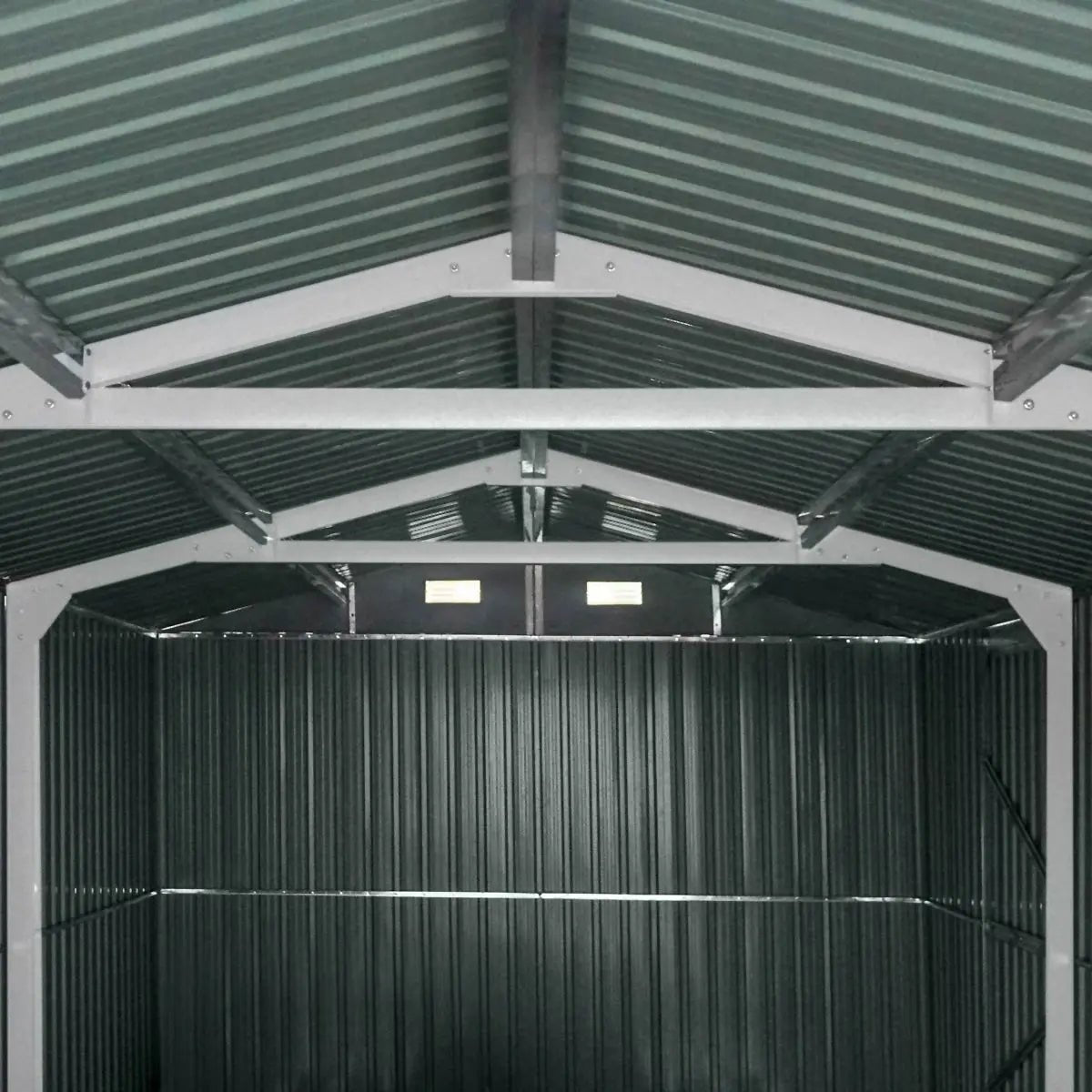 13’ x 20’ Metal Garage Shed with Double Front Doors, 7’9″ Peak Height, Side Entry Door, 240 Sq-Ft Floor Space, TMG-MS1320A