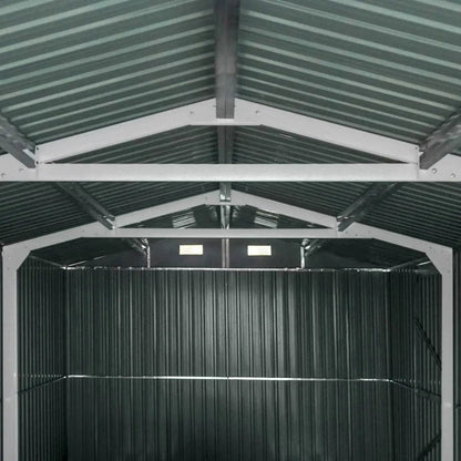 13’ x 20’ Metal Garage Shed with Double Front Doors, 7’9″ Peak Height, Side Entry Door, 240 Sq-Ft Floor Space, TMG-MS1320A