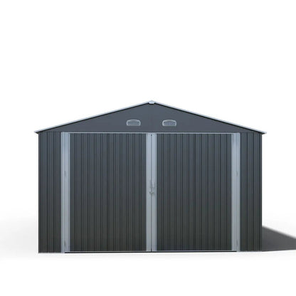 13’ x 20’ Metal Garage Shed with Double Front Doors, 7’9″ Peak Height, Side Entry Door, 240 Sq-Ft Floor Space, TMG-MS1320A