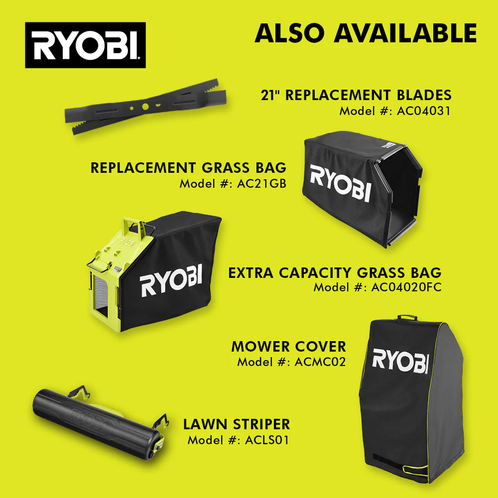 RYOBI 40v Hp brushless 21″ self-propelled AWD dual-blade mower kit