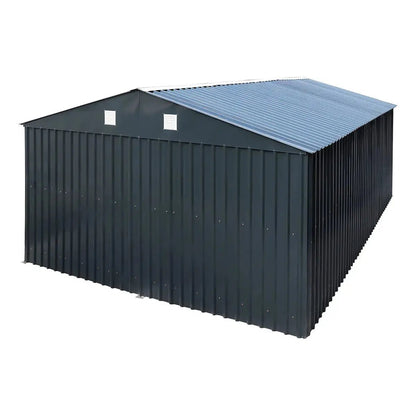 Pro Series 13′ x 20′ Metal Garage Shed with Double Front Doors and Side Entry Door, 8’6″ Peak Height TMG-MS1320B