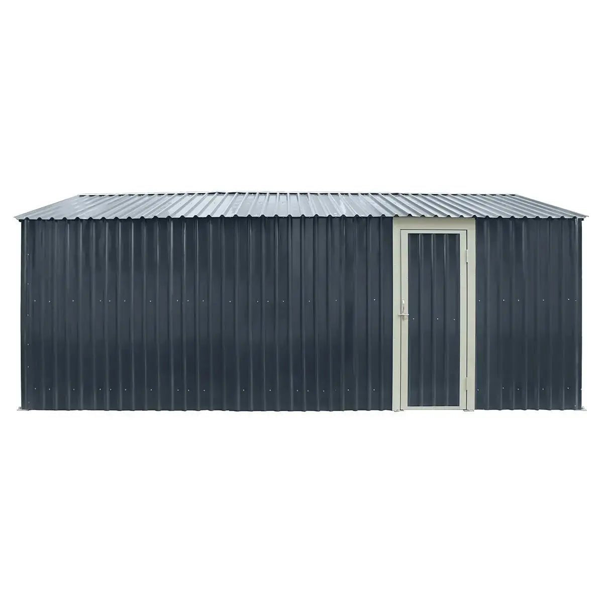 Pro Series 13′ x 20′ Metal Garage Shed with Double Front Doors and Side Entry Door, 8’6″ Peak Height TMG-MS1320B