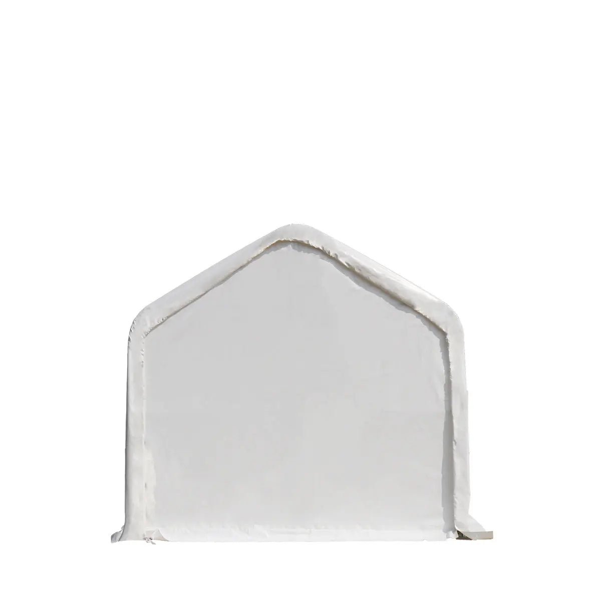 15’ x 25’ RV/Motorhome Storage Shelter, 17 oz PVC Fabric Cover, Front Roll-Up Door, Enclosed Rear Wall, 3-Layer Galvanized Steel Frame, 10’ Straight Sidewalls, TMG-ST1525