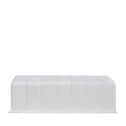 15’ x 35’ RV/Motorhome Storage Shelter, 17 oz PVC Fabric Cover, Front Roll-Up Door, Enclosed Rear Wall, 3-Layer Galvanized Steel Frame, 10’ Straight Sidewalls, TMG-ST1535