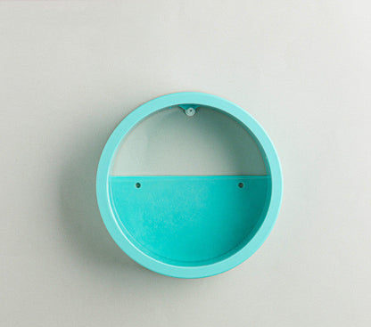 Round Iron Wall Vase Hanging Planter for Flowers and Succulents – Decorative Wall Art Flower Pot