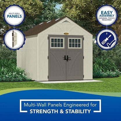 Suncast Tremont 8×10 BMS8100 Outdoor Resin Storage Shed