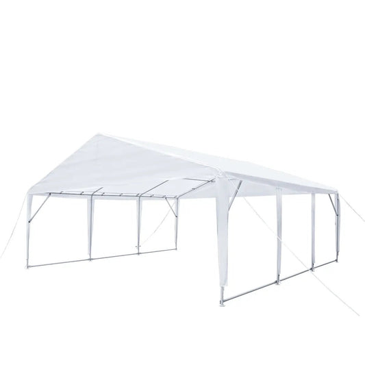 20’ x 20’ Heavy Duty Outdoor Party Tent, PE Tarpaulin Fabric, 6’6″ Overhead, 10’ Peak Ceiling, TMG-PT2020A
