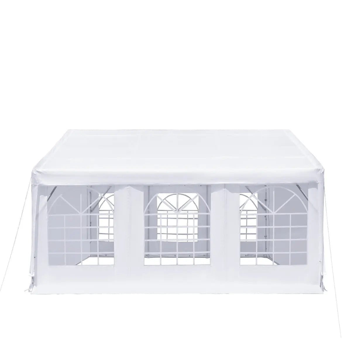 20′ x 20′ Heavy Duty Outdoor Party Tent with Removable Sidewalls and Roll-Up Doors, PE tarpaulin fabric, 6’6″ Overhead, 10’ Peak Ceiling, TMG-PT2020F