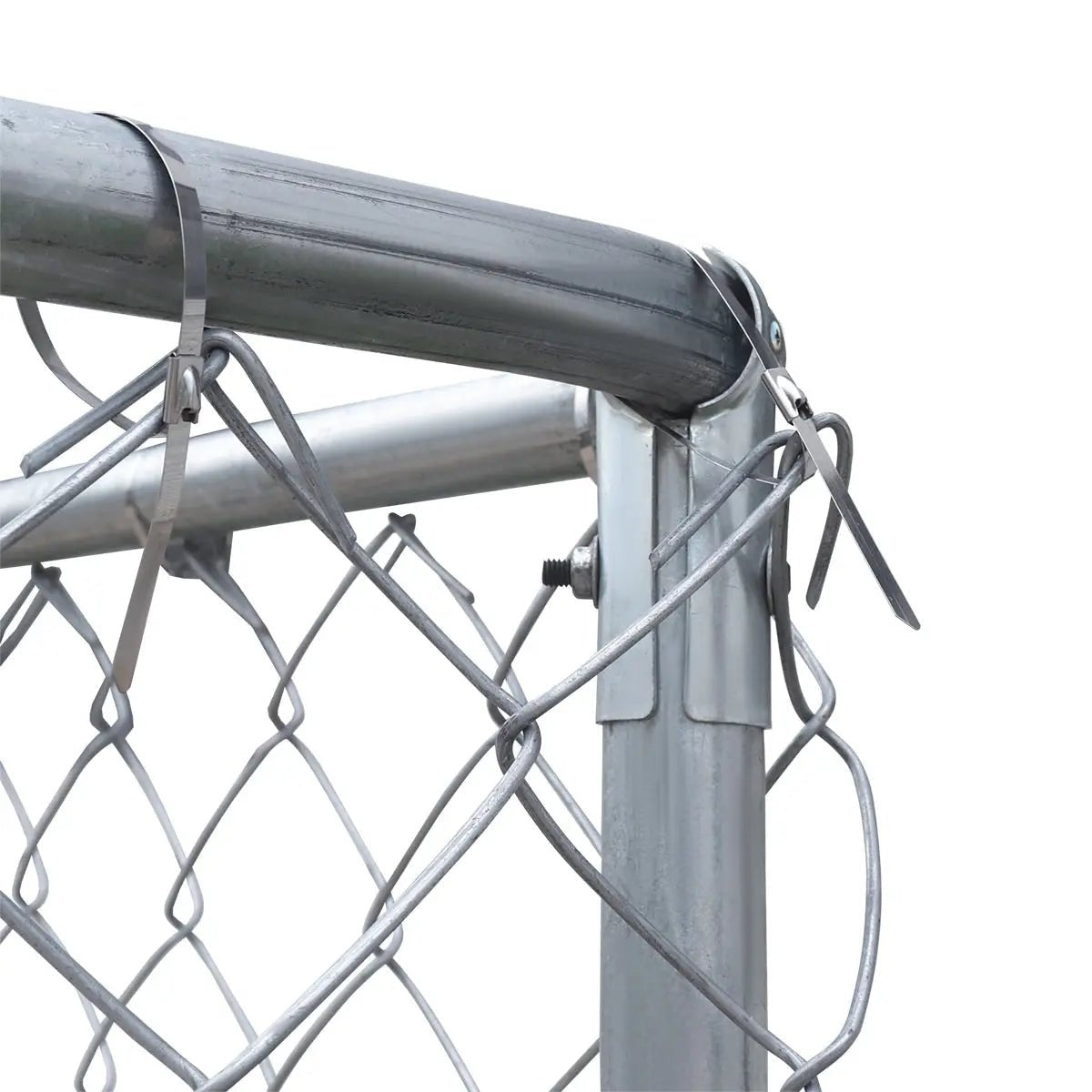 20’ x 20’ Outdoor Dog Kennel Playpen, Outdoor Dog Runner, Pet Exercise House, Lockable Gate, 6’ Chain-Link Fence, TMG-DCP2020