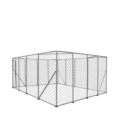 20’ x 20’ Outdoor Dog Kennel Playpen, Outdoor Dog Runner, Pet Exercise House, Lockable Gate, 6’ Chain-Link Fence, TMG-DCP2020