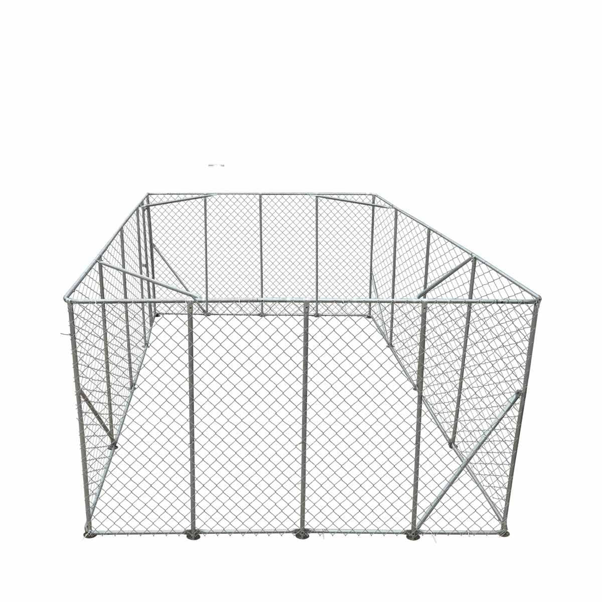 20’ x 20’ Outdoor Dog Kennel Playpen, Outdoor Dog Runner, Pet Exercise House, Lockable Gate, 6’ Chain-Link Fence, TMG-DCP2020