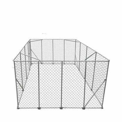 20’ x 20’ Outdoor Dog Kennel Playpen, Outdoor Dog Runner, Pet Exercise House, Lockable Gate, 6’ Chain-Link Fence, TMG-DCP2020