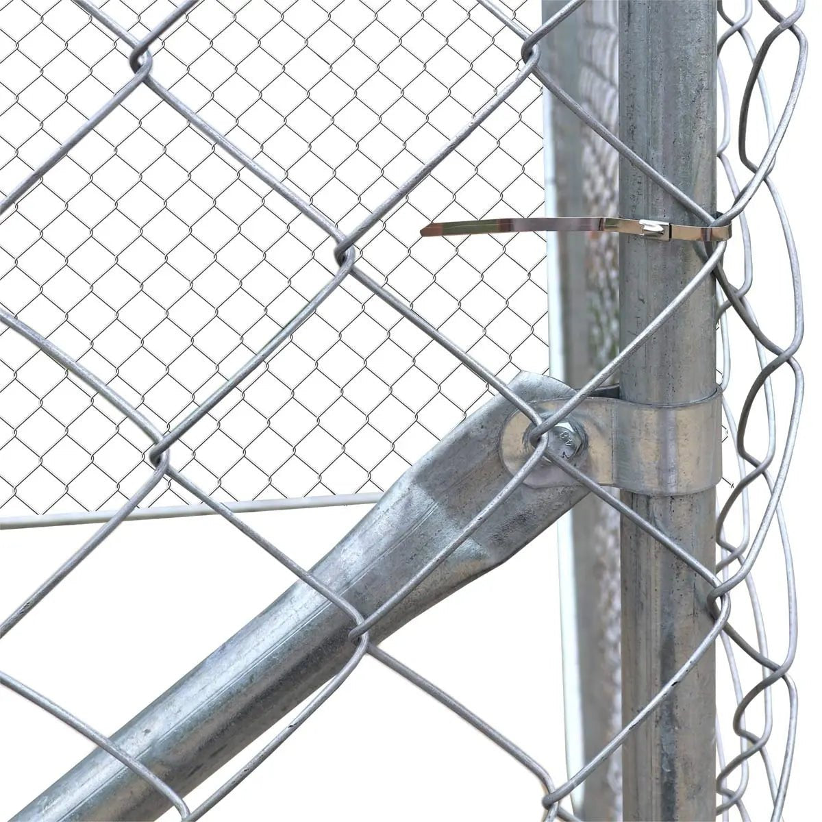 20’ x 20’ Outdoor Dog Kennel Playpen, Outdoor Dog Runner, Pet Exercise House, Lockable Gate, 6’ Chain-Link Fence, TMG-DCP2020