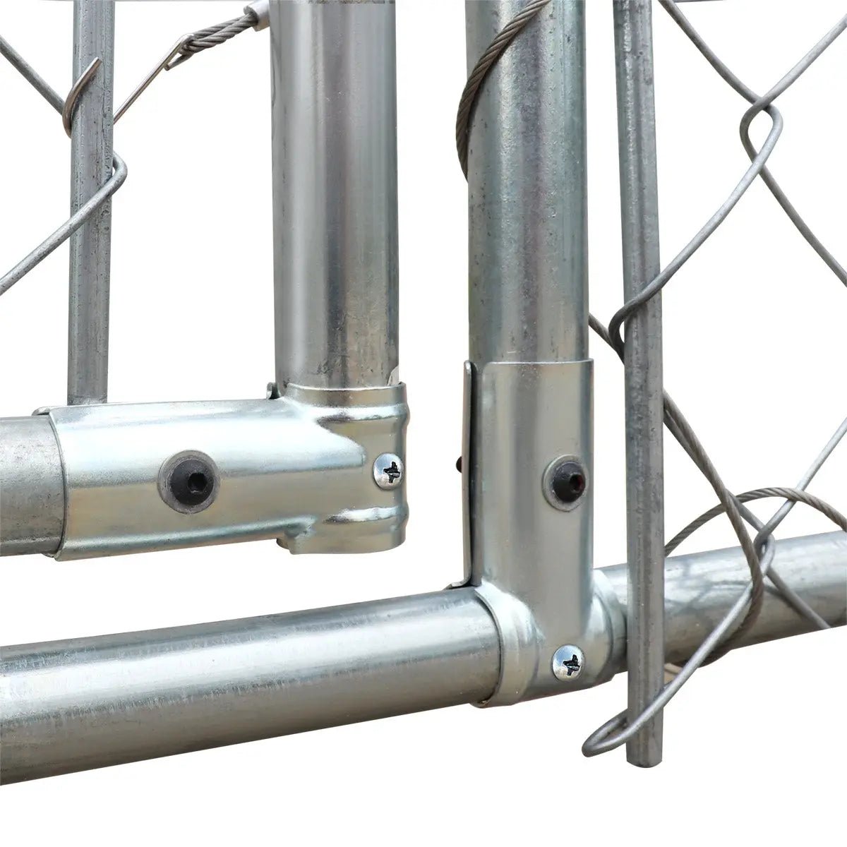 20’ x 20’ Outdoor Dog Kennel Playpen, Outdoor Dog Runner, Pet Exercise House, Lockable Gate, 6’ Chain-Link Fence, TMG-DCP2020