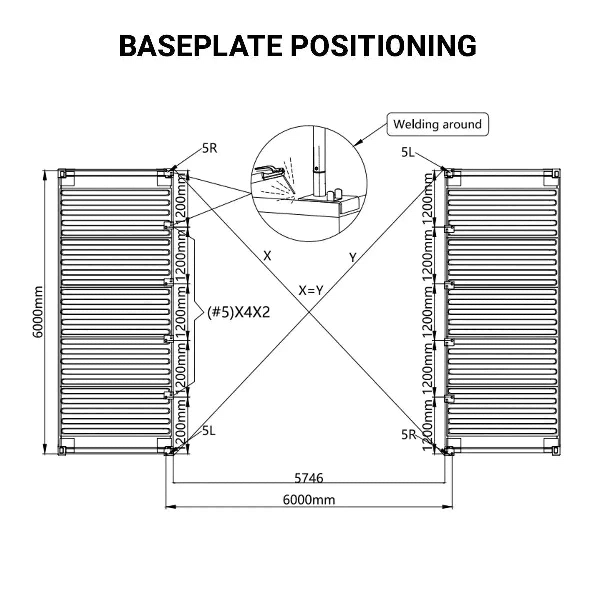 20′ x 20′ PE Fabric Container Shelter, Fire Retardant, Water Resistant, UV Protected, TMG-ST2021CE(Previously ST2020C)