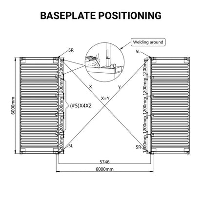 20′ x 20′ PE Fabric Container Shelter, Fire Retardant, Water Resistant, UV Protected, TMG-ST2021CE(Previously ST2020C)
