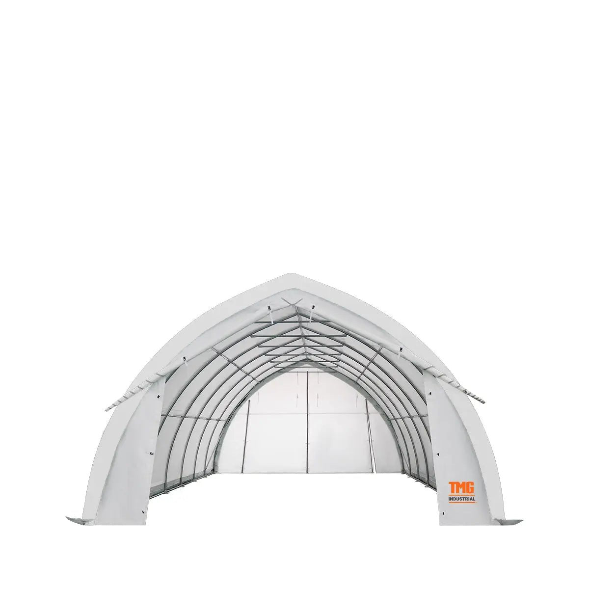 20′ x 30′ Arch Wall Peak Ceiling Storage Shelter with Heavy Duty 11 oz PE Cover & Drive Through Doors, TMG-ST2031P (Previously ST2030P)