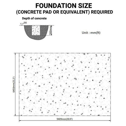 20′ x 30′ Arch Wall Peak Ceiling Storage Shelter with Heavy Duty 11 oz PE Cover & Drive Through Doors, TMG-ST2031P (Previously ST2030P)