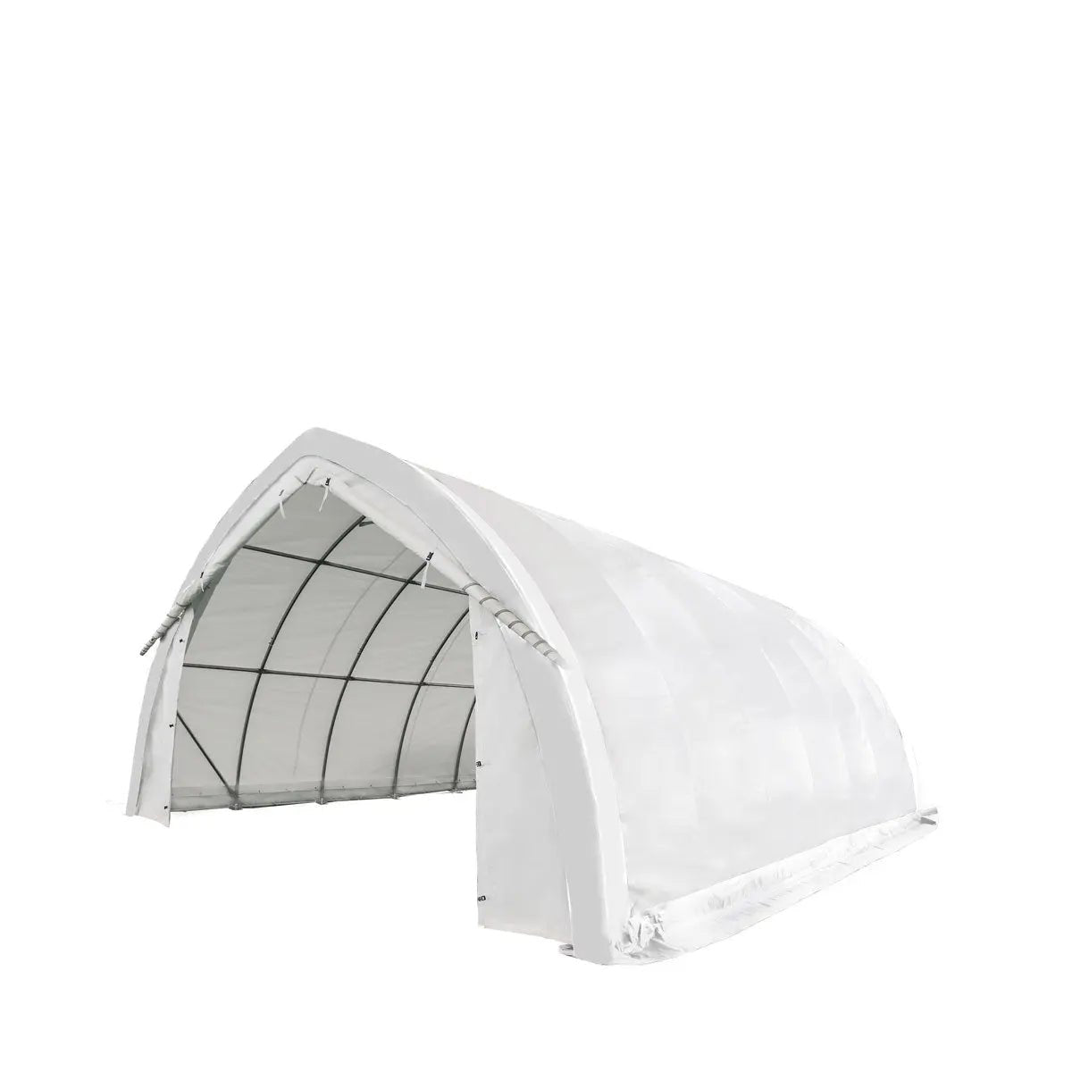 20′ x 30′ Arch Wall Peak Ceiling Storage Shelter with Heavy Duty 17 oz PVC Cover & Drive Through Doors, TMG-ST2031PV(Previously ST2030PV)