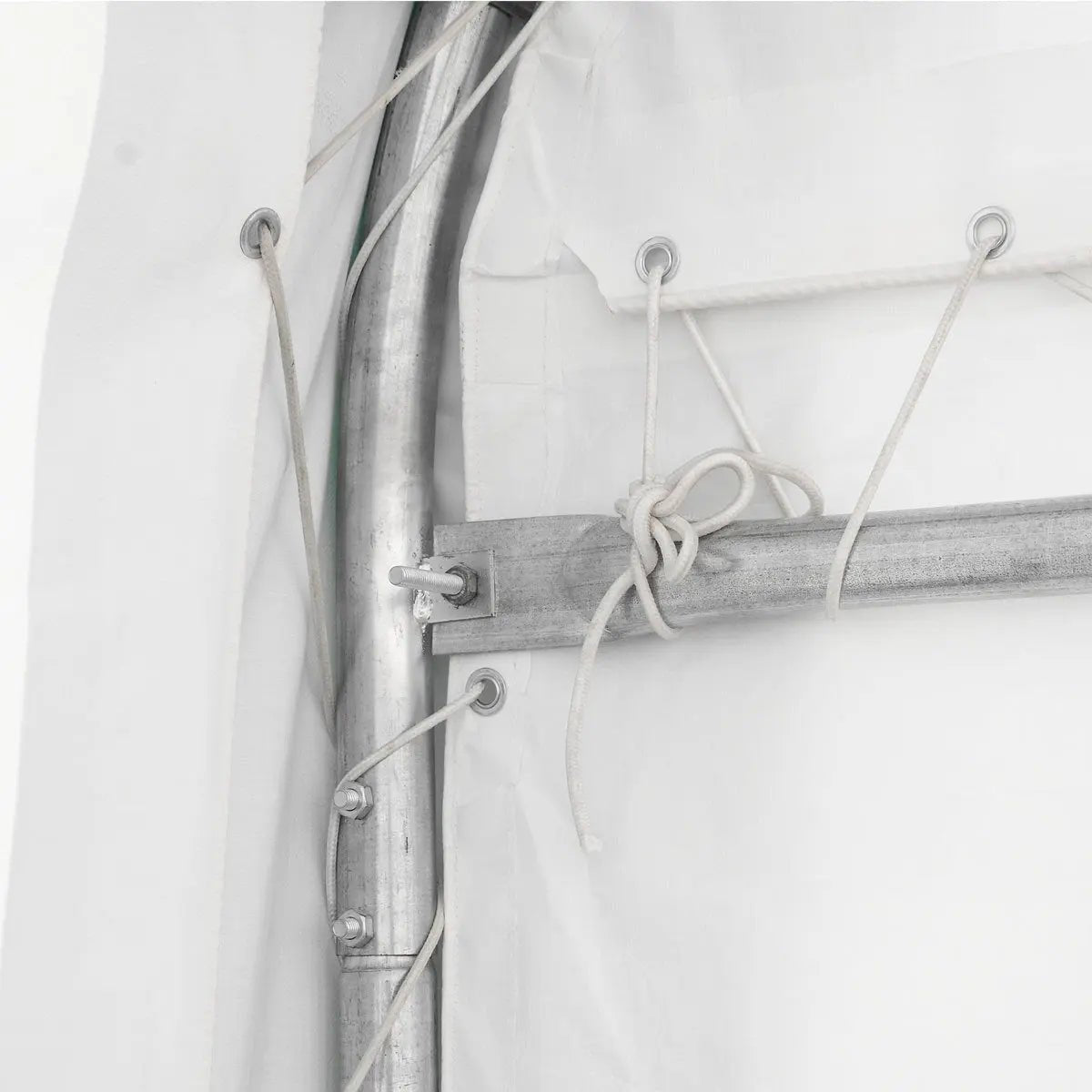 20′ x 30′ Straight Wall Peak Ceiling Storage Shelter with Heavy Duty 11 oz PE Cover & Drive Through Door, TMG-ST2031E