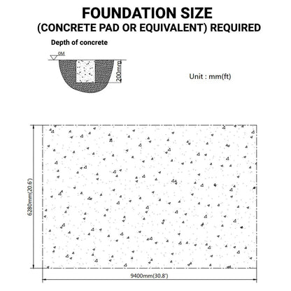 20′ x 30′ Straight Wall Peak Ceiling Storage Shelter with Heavy Duty 17 oz PVC Cover & Drive Through Door, TMG-ST2031V (Previously ST2030V)